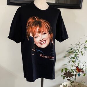 WYONNA THE OTHER SIDE CONCERT TEE 1998 Hanes Black T-Shirt Graphic Design LARGE